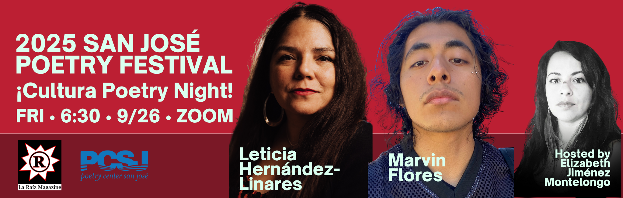2025 San José Poetry Festival: ¡Cultura Poetry Night! w/Open Mic